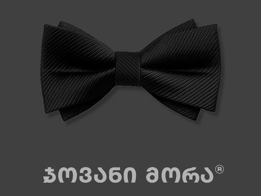 Bow Ties - Artificial Silk - Verge - Black