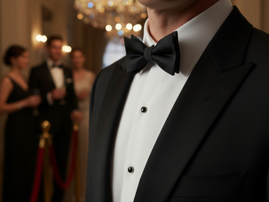 Bow Ties - Artificial Silk - Verge - Black