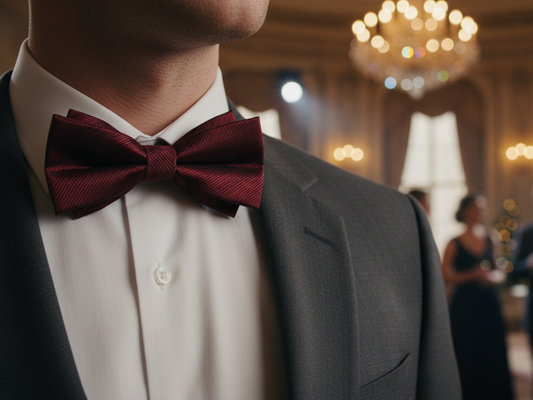 Bow Ties - Artificial Silk - Sangria - Bordeaux