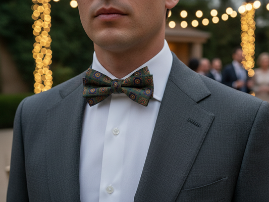 Bow Ties - Artificial Silk - Emerald - Olive Green