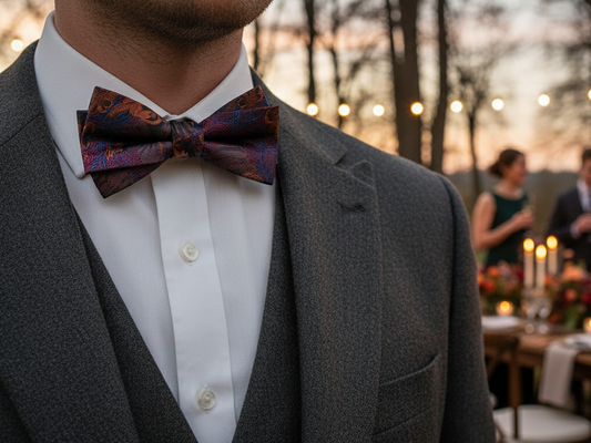 Bow Ties - Artificial Silk - Sunset - Brown