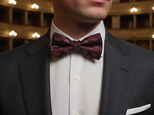 Bow Ties - Artificial Silk - Ruby Eye - Bordeaux
