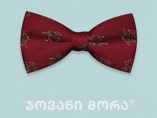 ბაფთები - ნატურალური აბრეშუმი - ირმის ნახტომი - წითელი