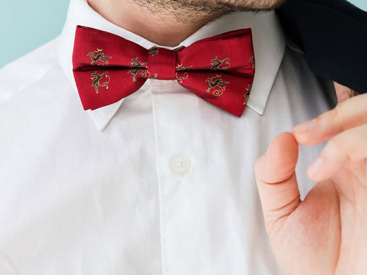 ბაფთები - ნატურალური აბრეშუმი - ირმის ნახტომი - წითელი