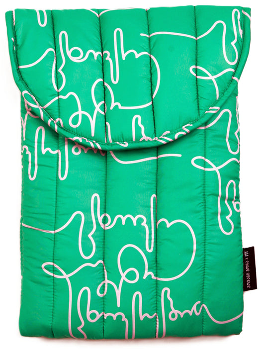 Laptop Sleeves - Polyester - Live Your Own Life - Green