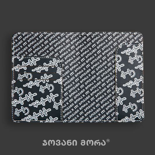 Passport Holders - Vegan Leather - Live Your Own Life - Black - White