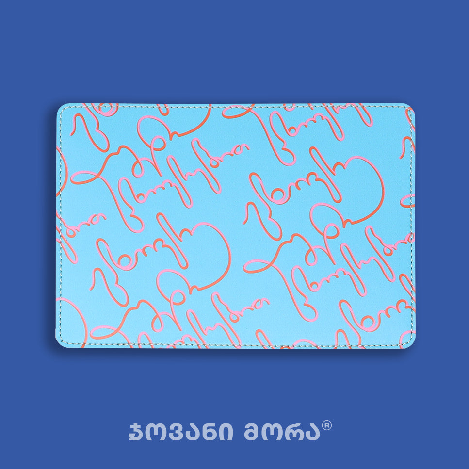 Passport Holders - Vegan Leather - Live Your Own Life - Sky Blue - Pink