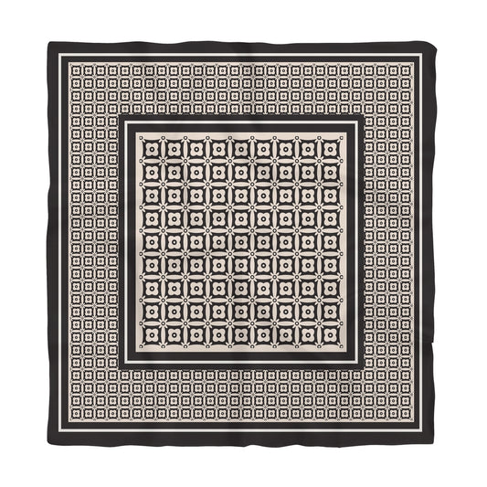 შარფები - ნატურალური აბრეშუმი - დილის ვარსკვლავი - შავი