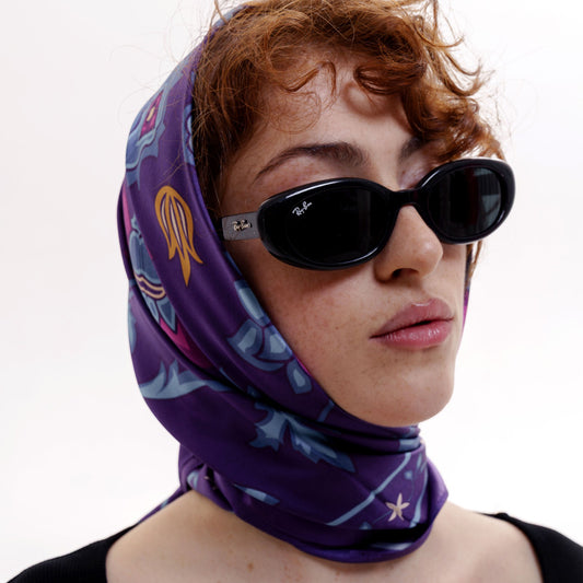 Scarf - Nymph - Natural Silk - Purple