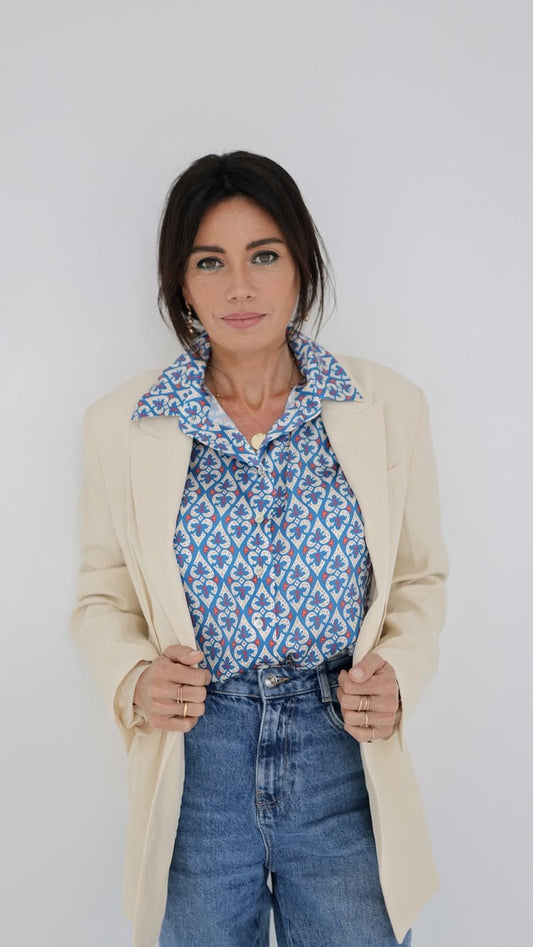 Shirts - Natural Silk - Affection - Blue