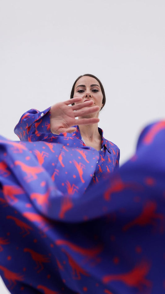 Shirts - Natural Silk - Fiery Pheasant - Purple