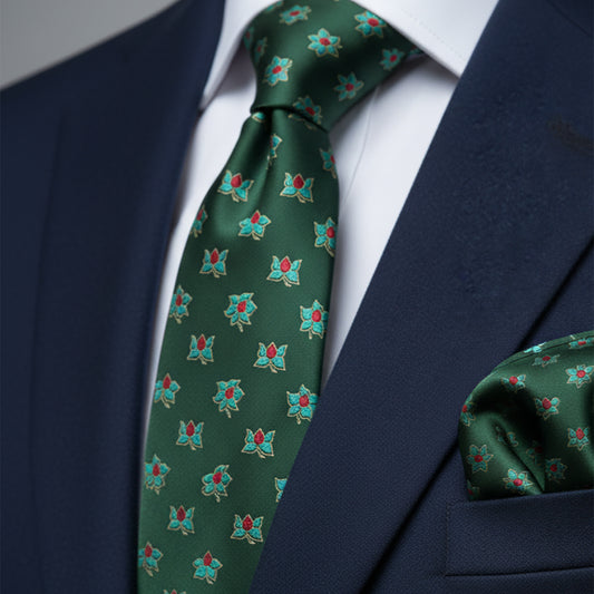 Ties - Lega Magnolia - Natural Silk - Green