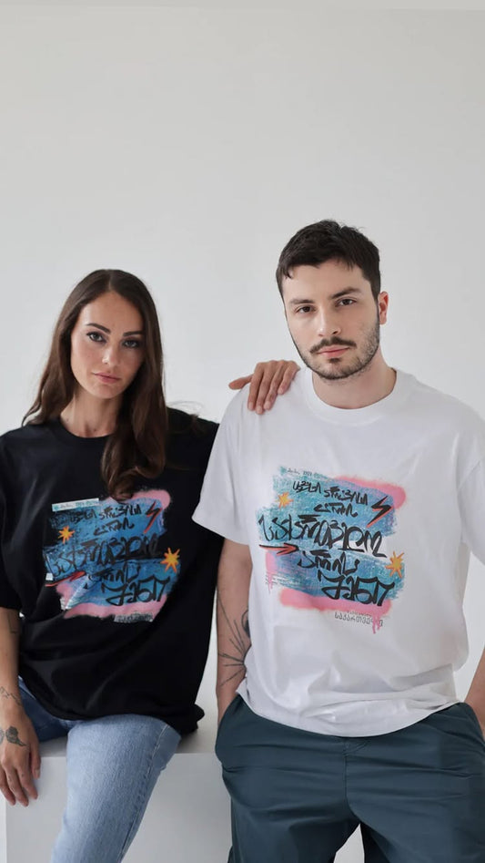 T-Shirts - Cotton - Sakartvelo Is Yours - White - Blue