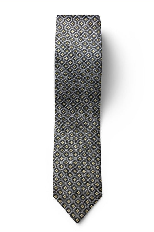 ჰალსტუხები - ნატურალური აბრეშუმი - დილის ვარსკვლავი - ოქროსფერი