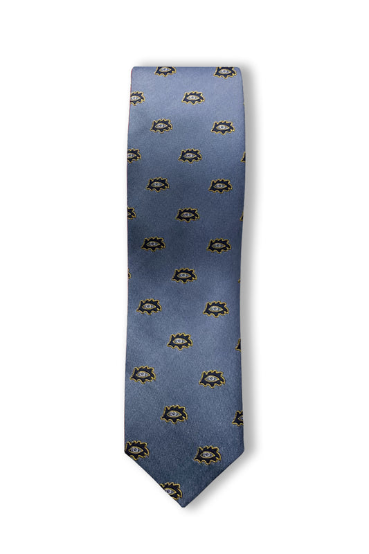 ჰალსტუხები - ნატურალური აბრეშუმი - თოლიგე - ცისფერი