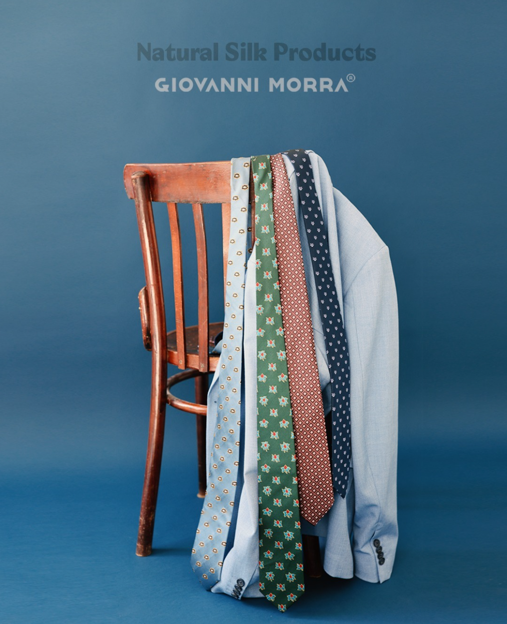 Ties - Natural Silk - Tholige - Blue