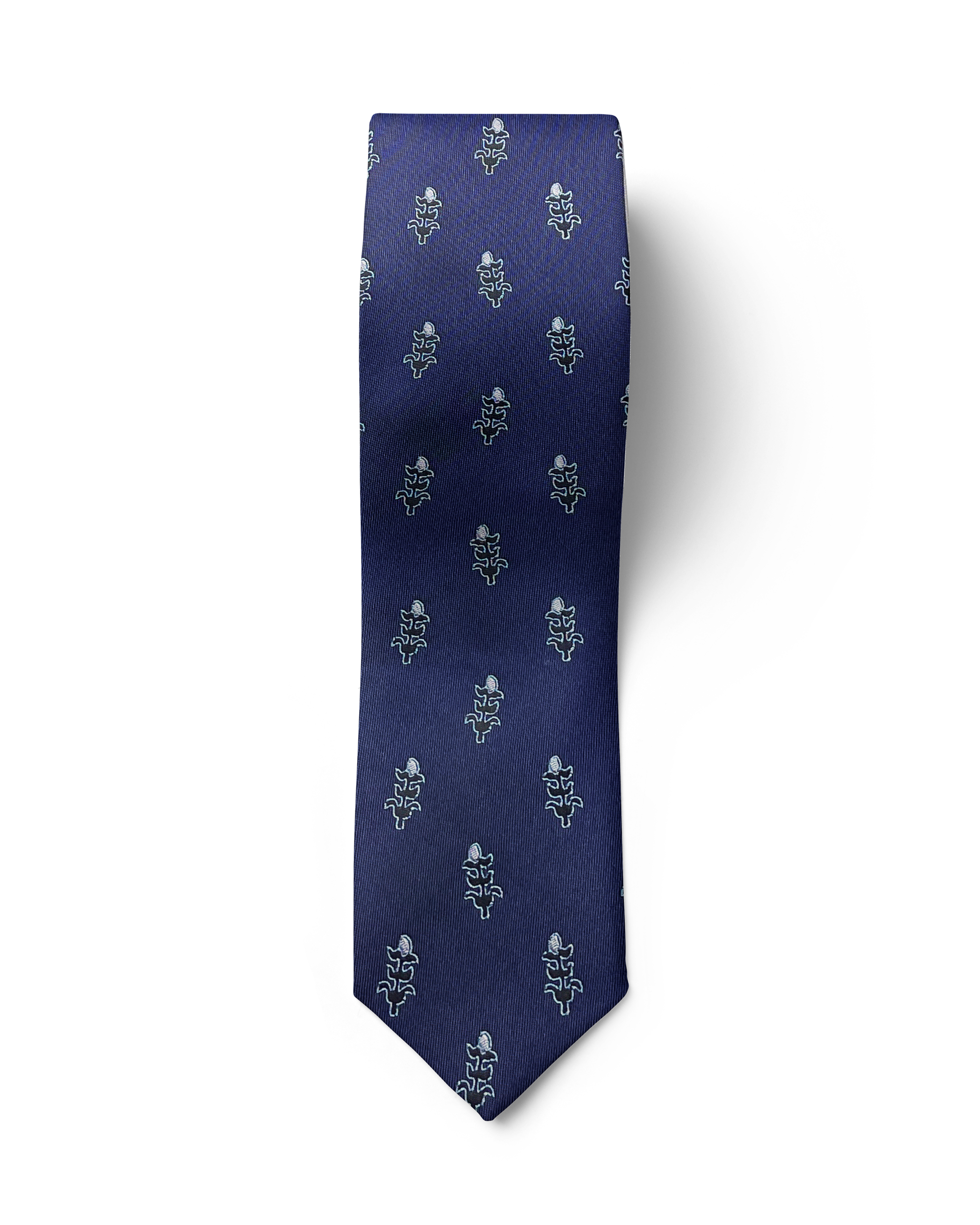 ჟაკარდის აბრეშუმის ჰალსტუხის და საგულის სეტი „თოლიგე“ (ლურჯი)