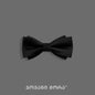 Black silk bow tie with Verje pattern