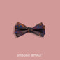 Brown silk bow tie with Sunset pattern