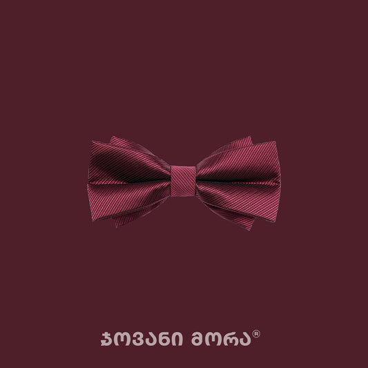 Bordeaux silk bow tie featuring the colorful Sangria pattern