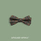 Swamp-green silk bow tie with Emerald pattern