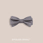 Gray silk bow tie with Pearl Eye pattern
