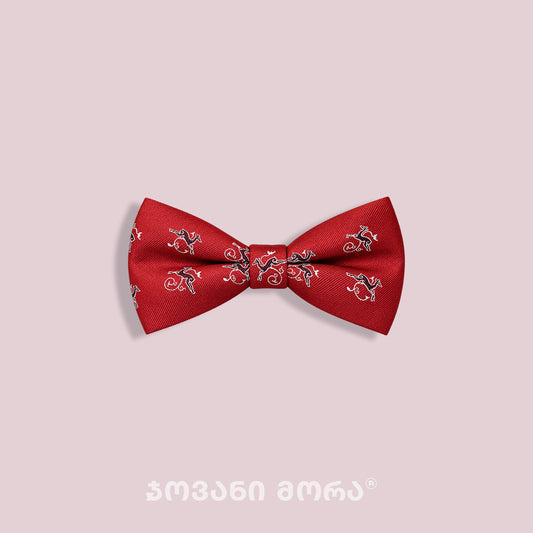 Natural silk bow tie with Deer’s Leap pattern
