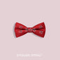 Natural silk bow tie with Deer’s Leap pattern