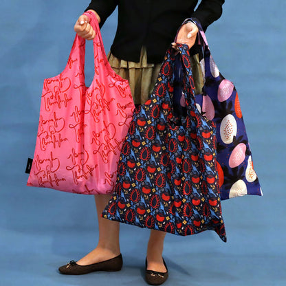 Blue Eye of the Sun tote bag shown from the back
