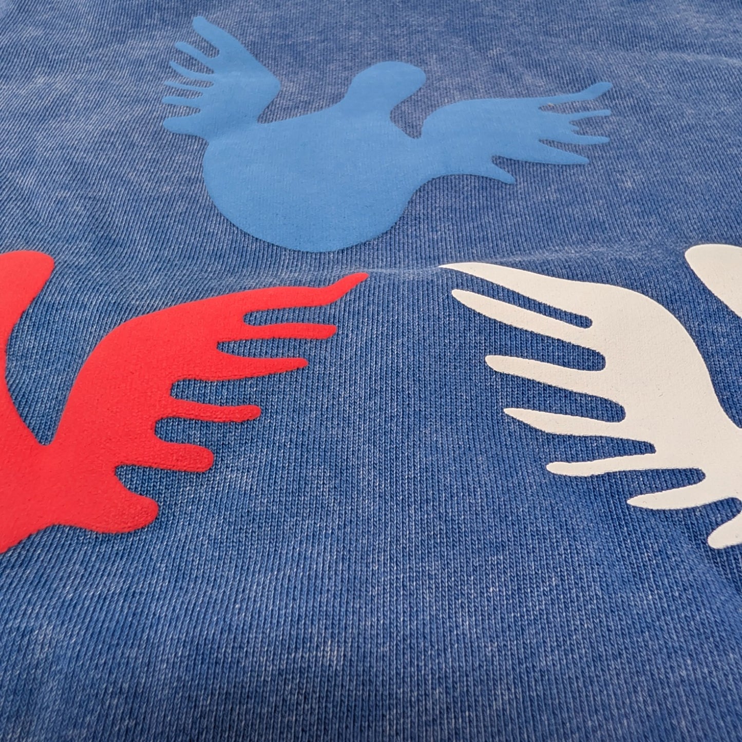 ჰუდი - 100% მჟავათი გარეცხილი ბამბა - ანგელოზები - ლურჯი