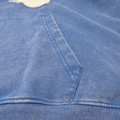 ჰუდი - 100% მჟავათი გარეცხილი ბამბა - ანგელოზები - ლურჯი