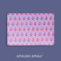 Purple vegan leather passport holder with Beloved Georgian textile ornament by Giovanni Morra