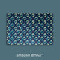 Green vegan leather passport holder with Beloved Georgian textile ornament by Giovanni Morra