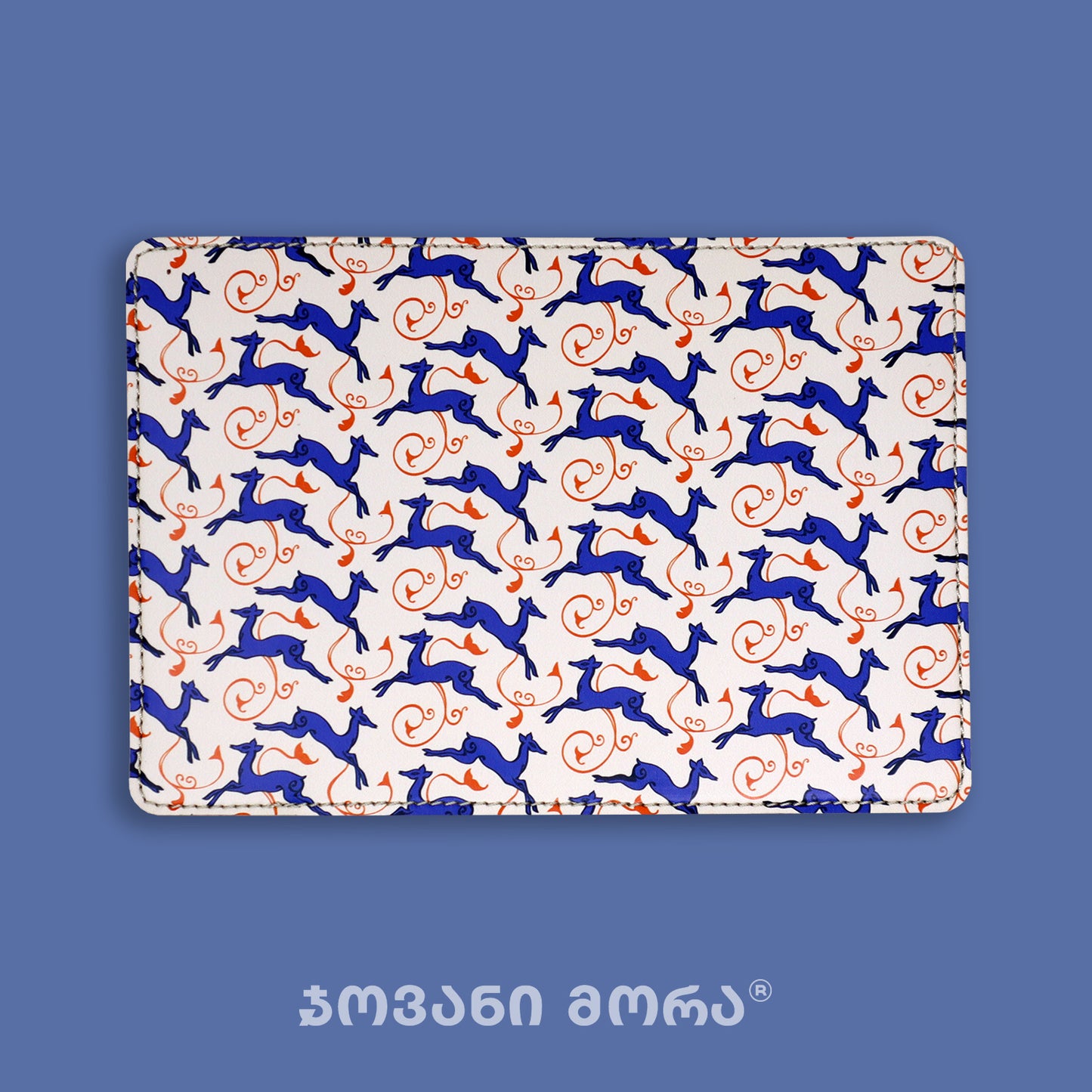 Beige Deer’s Leap vegan leather passport holder by Giovanni Morra