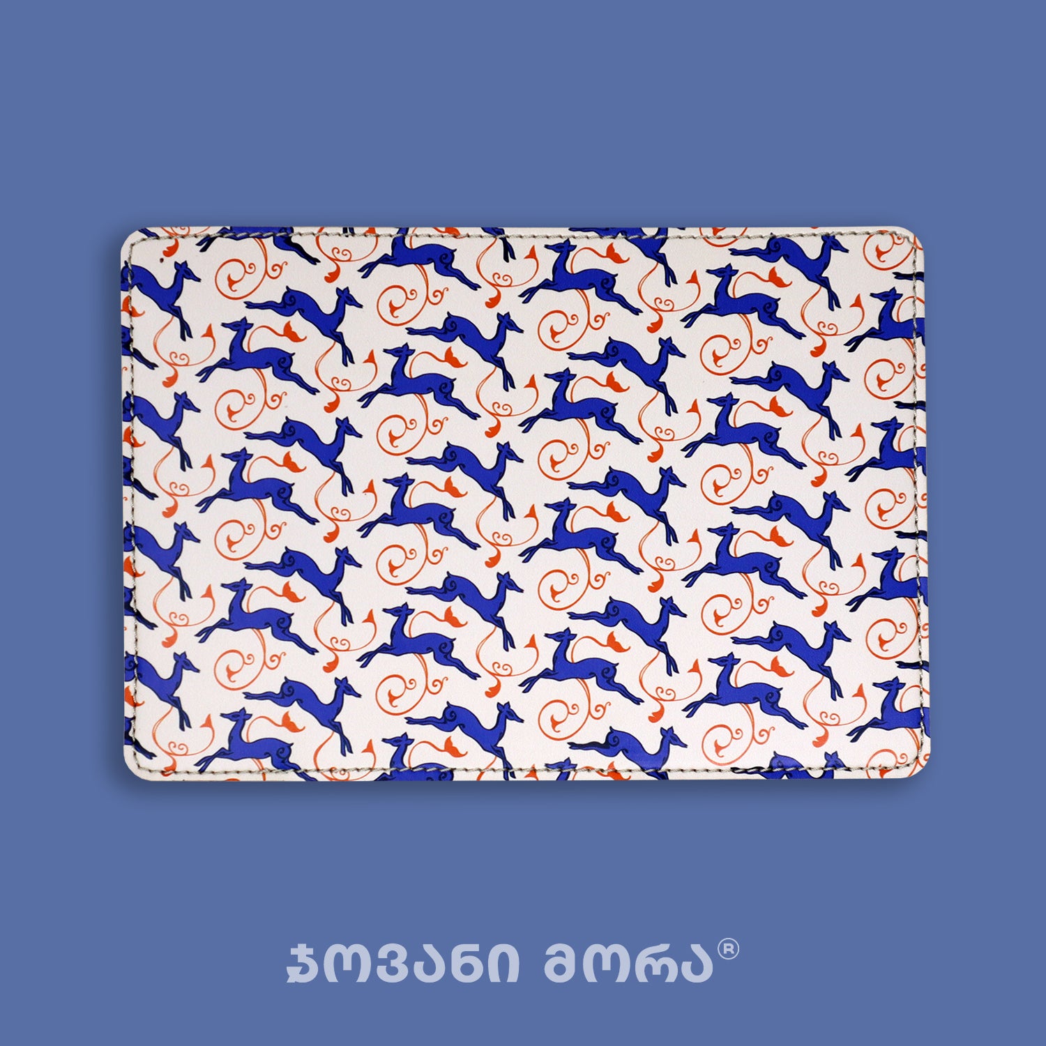 Beige Deer’s Leap vegan leather passport holder by Giovanni Morra