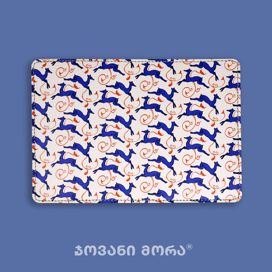 Beige Deer’s Leap vegan leather passport holder by Giovanni Morra