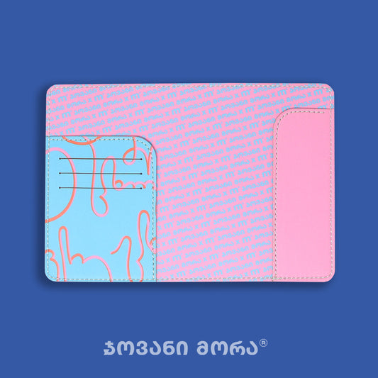 Passport Holders - Vegan Leather - Live Your Own Life - Sky Blue - Pink