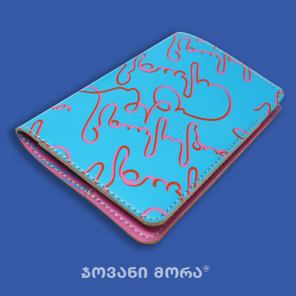 Passport Holders - Vegan Leather - Live Your Own Life - Sky Blue - Pink