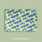 Lettuce green and purple vegan leather passport holder with Live Your Own Life print by Giovanni Morra