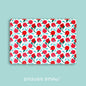 White vegan leather passport holder with pomegranates print by Giovanni Morra