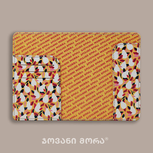 Passport Holders - Vegan  Leather - Pears - Yellow - White