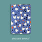 Passport Holders - Vegan  Leather - Strawberries - Sky Blue - White