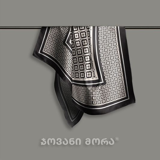 Scarf - Morning Star - Natural Silk - Black