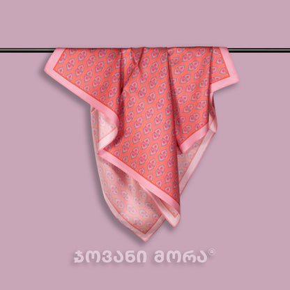 შარფები - ნატურალური აბრეშუმი - საყვარელი - ვარდისფერი