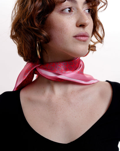 შარფები - ნატურალური აბრეშუმი - საყვარელი - ვარდისფერი