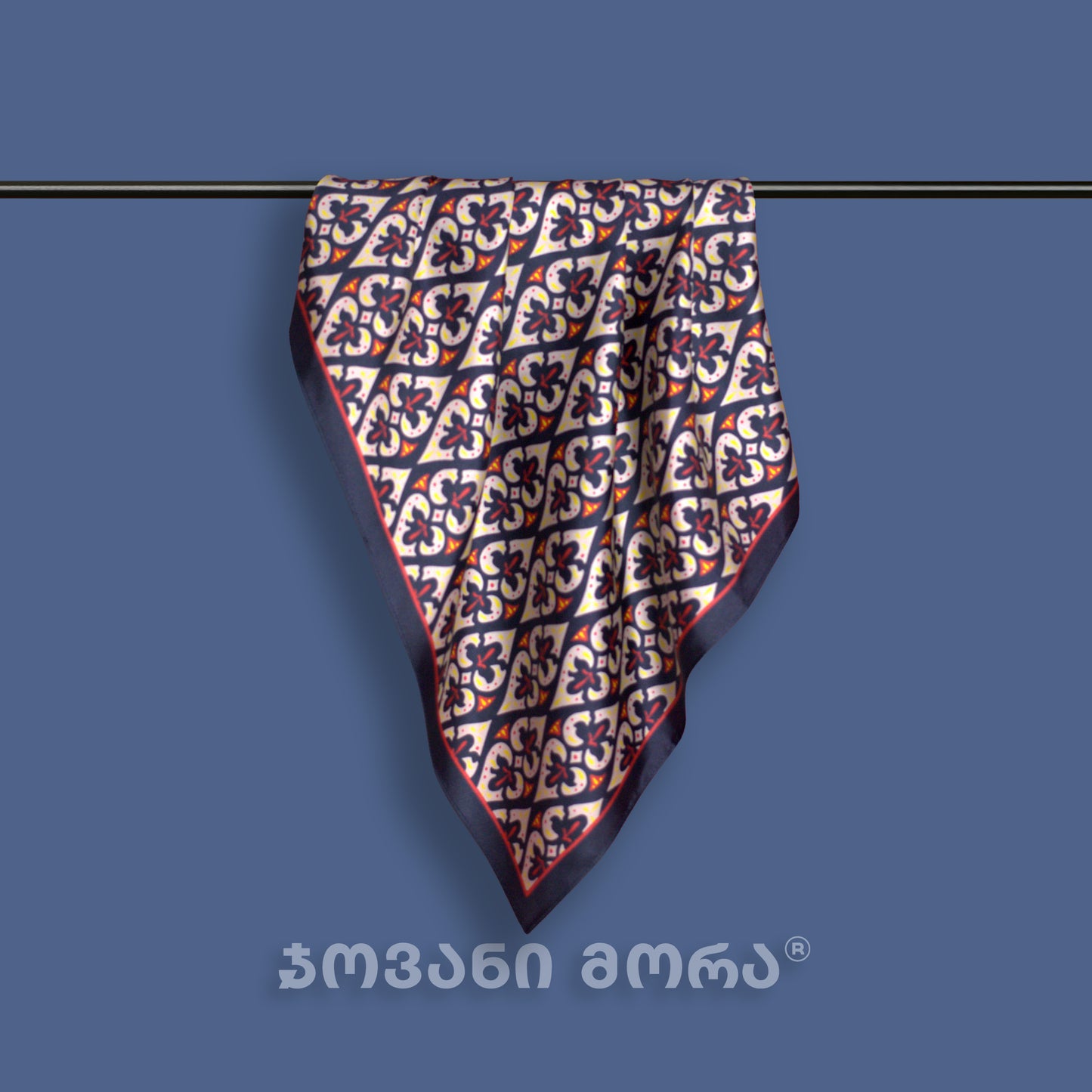 Black natural silk Affection scarf by Giovanni Morra