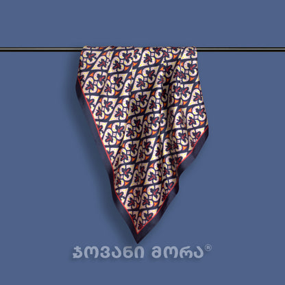 Black natural silk Affection scarf by Giovanni Morra