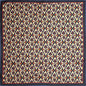 Black natural silk scarf with Affection Georgian ornament