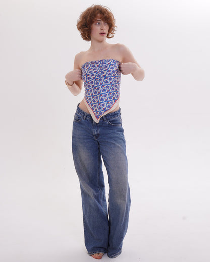 შარფები - ნატურალური აბრეშუმი - სიყვარული - ცისფერი