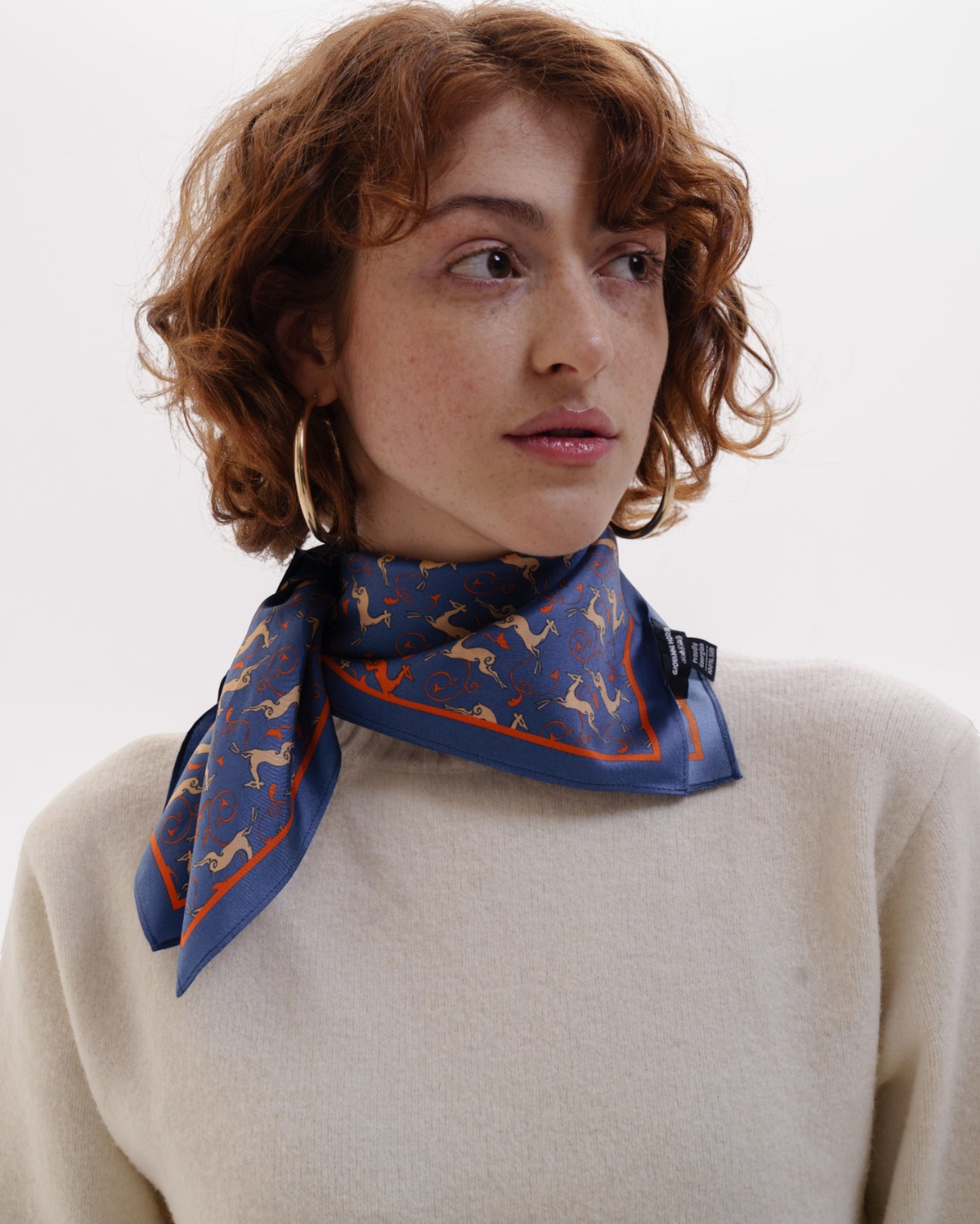 Scarves - Natural Silk - Deer’s Leap - Blue